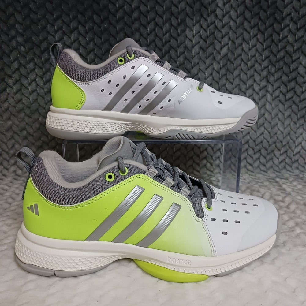 Adidas Court Women's Pickleball Sneakers Shoes White Grey Lemon Size 6.5